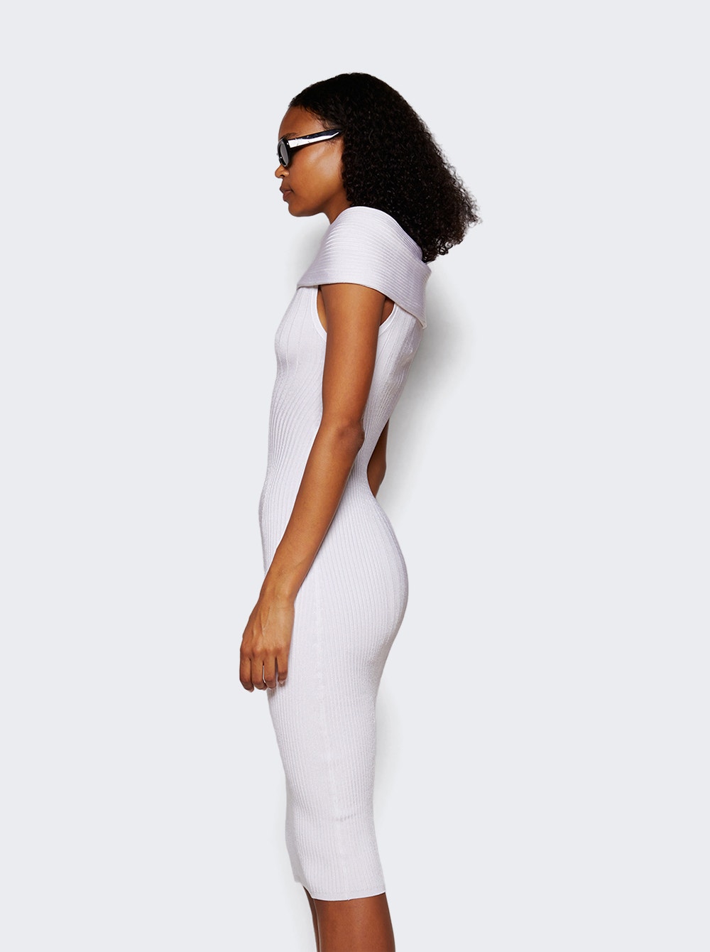 Off-shoulder Sculpting Dress Off-white