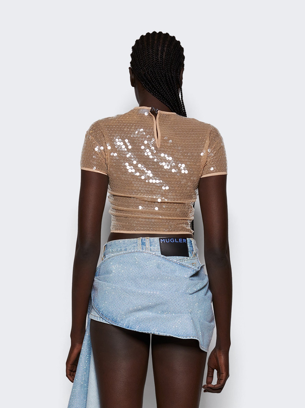 Shiny Sequin Crop Top