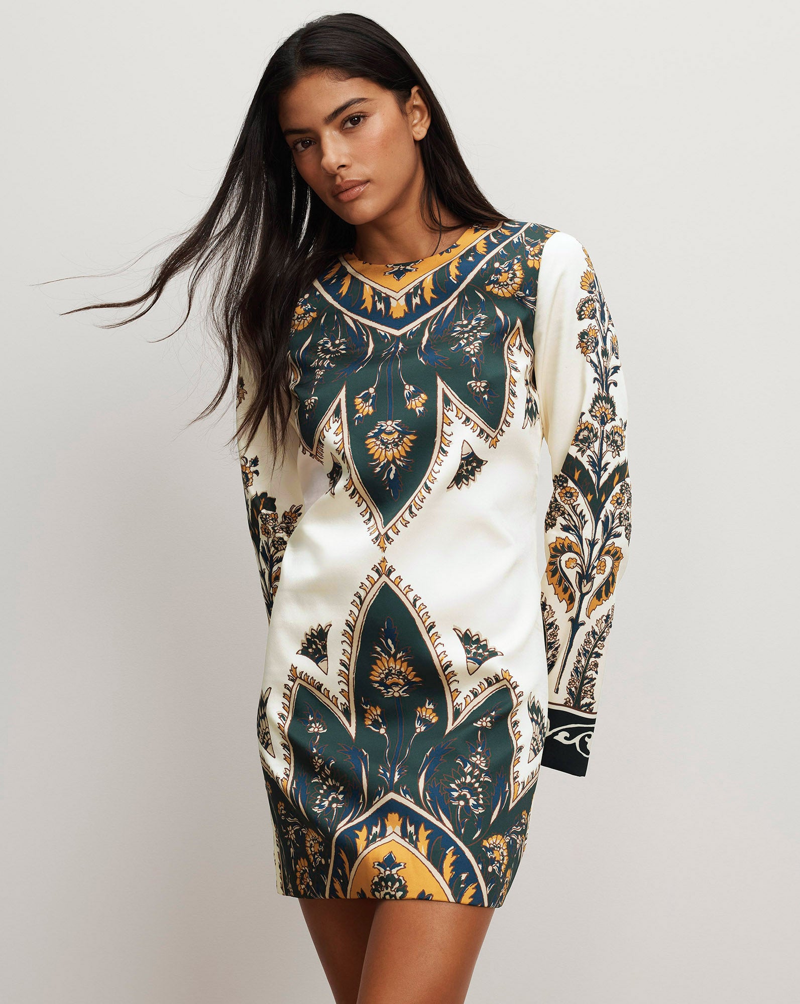 Veronica Beard Cromwell Mini Dress Ecru Multi
