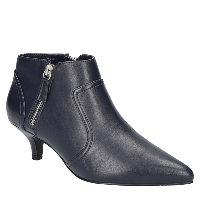 Easy Street Women's Annalee Dress Booties Navy Faux Leather - Size . N
