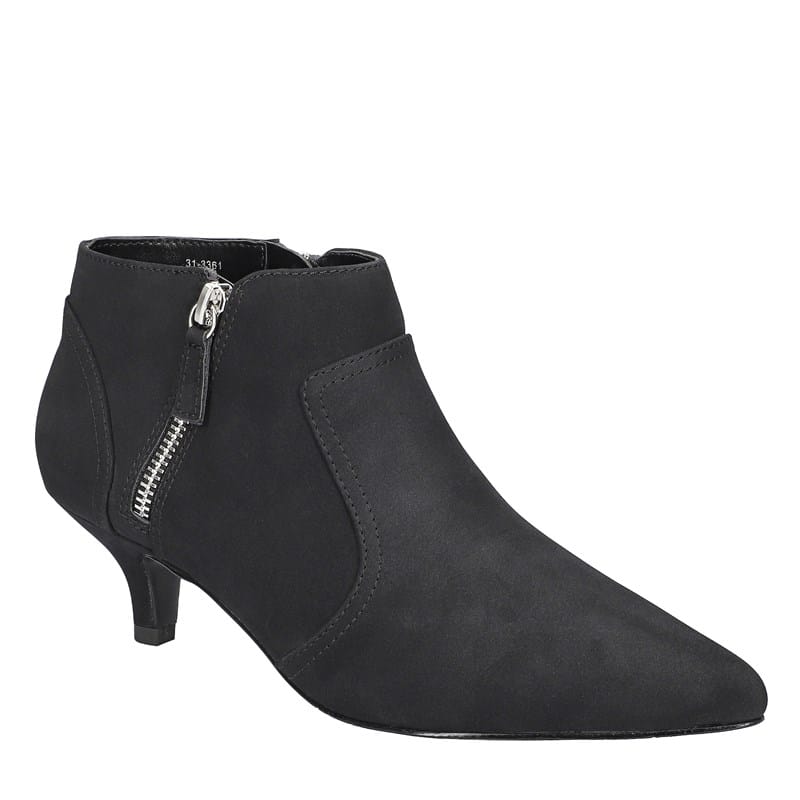 Easy Street Women's Annalee Dress Booties Black Faux Leather - Size . N