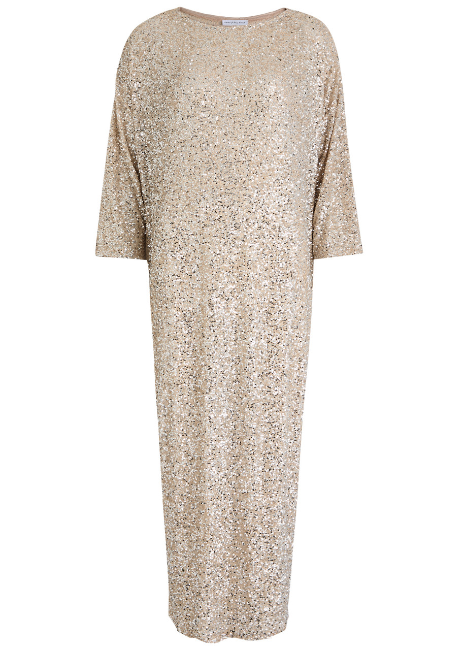 Never Fully Dressed Jem Sequin-embellished Tulle Midi Dress - Silver - SM - M