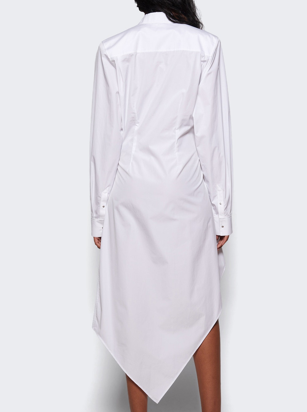 Asymmetric Shirt Dress Optic White