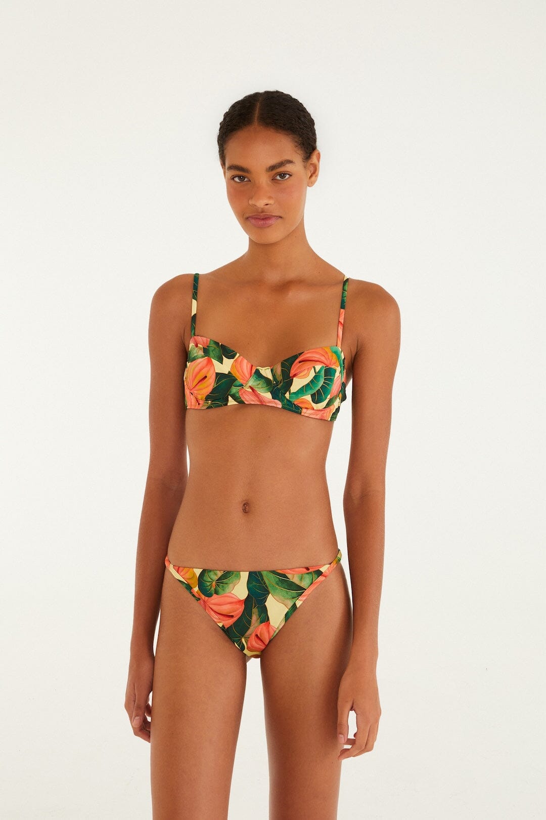Golden Yellow Anthurium Basic Bikini Bottom, ANTURIUM GOLDEN YELLOW