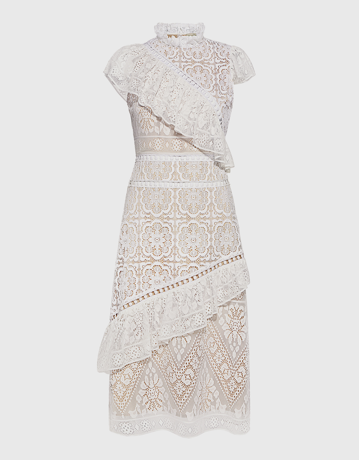 Sea Awry Lace Ruffle Midi Dress -
