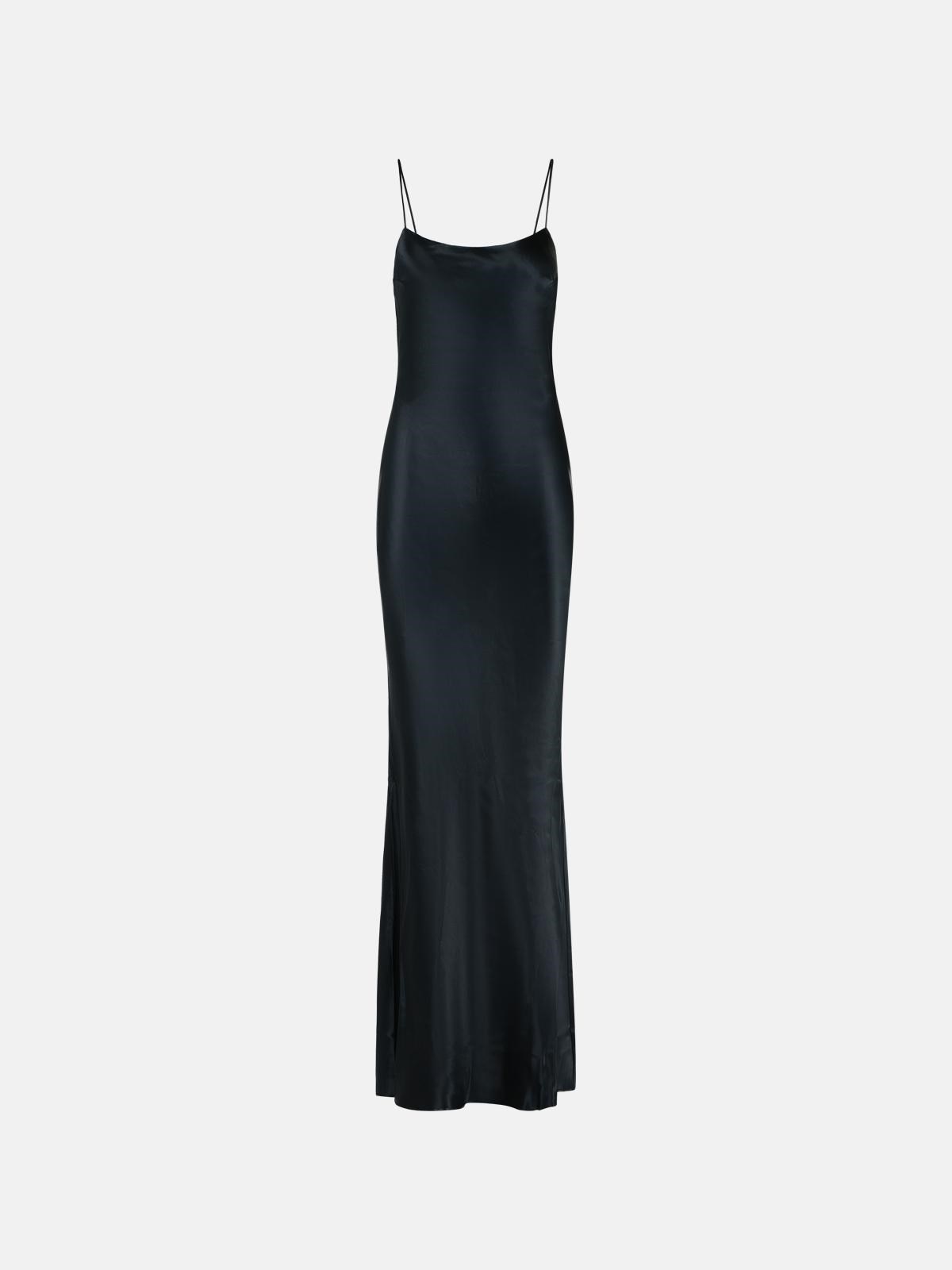 THE ANDAMANE 'Ninfea' Long Black Viscose Dress