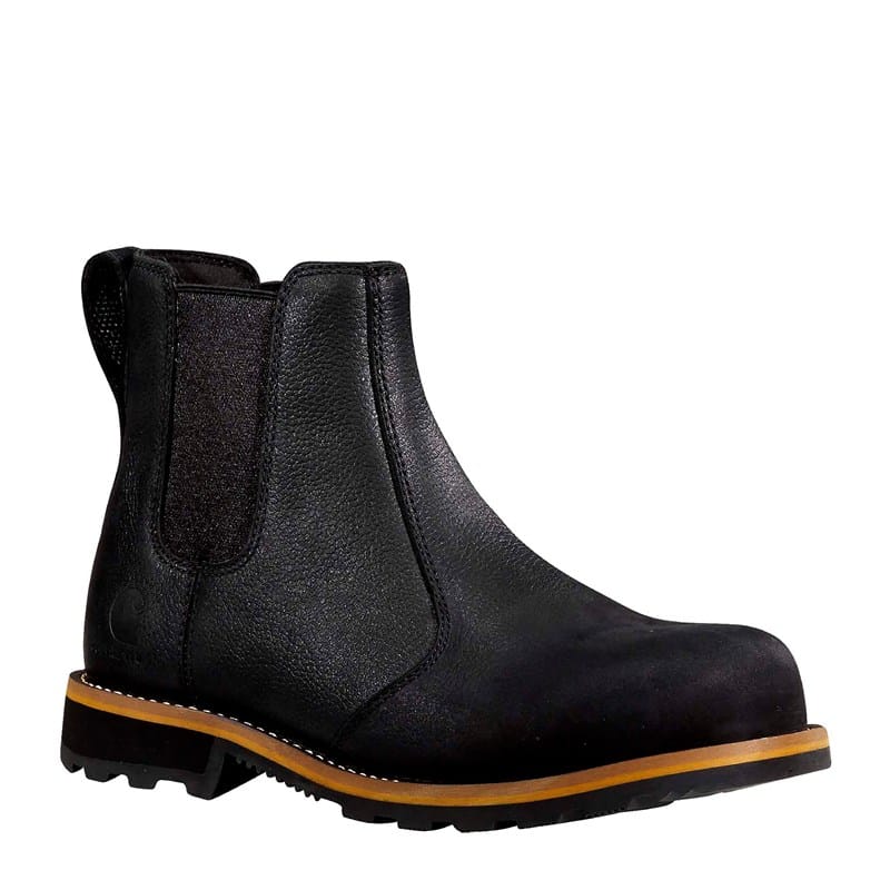 Carhartt Women's Frontier Water Resistant Chelsea Boots Black Leather - Size .