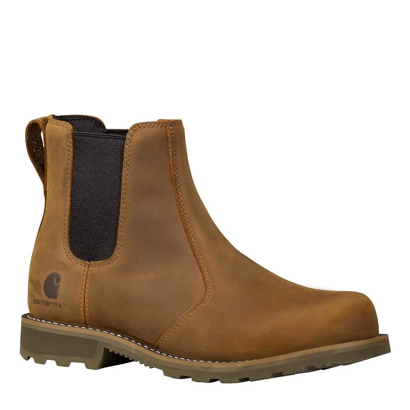 Carhartt Women's Frontier Water Resistant Steel Toe Chelsea Boots Brown Leather - Size .