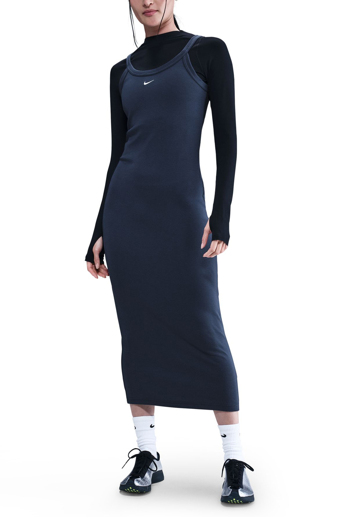 Women Tight Mini-Rib Tank Dress Midnight NavySail Dresses M Midnight NavySail