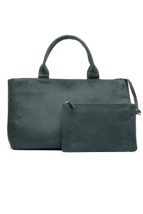Textured Satchel Bag