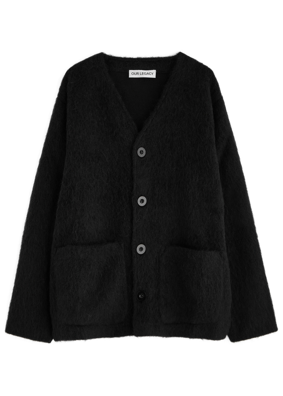 Our Legacy Brushed Wool-blend Cardigan - Black - IT L