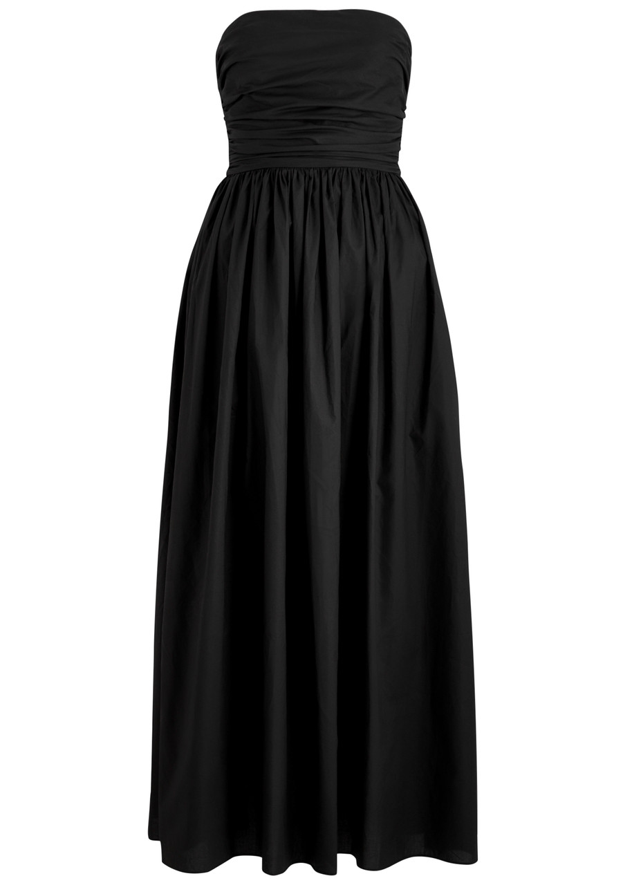 Matteau Strapless Cotton Midi Dress - Black - M