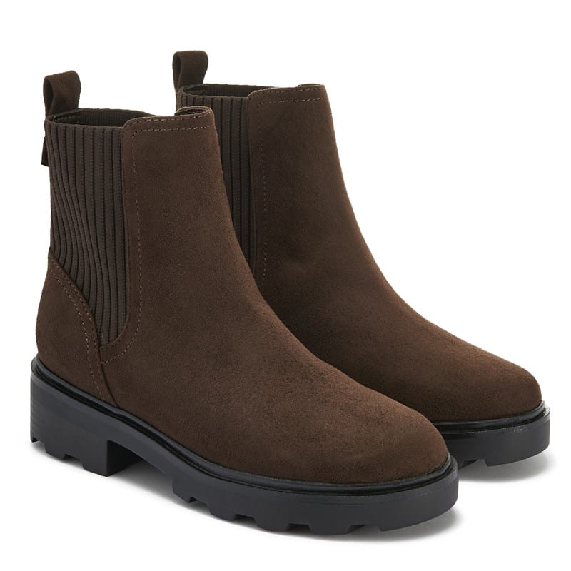 Kensie Women's Emily Chelsea Boots Dark Brown - Size .