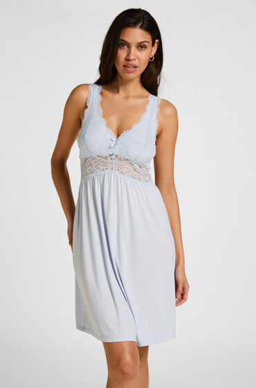 Hunkemöller Nora Lace Slip Dress Blue