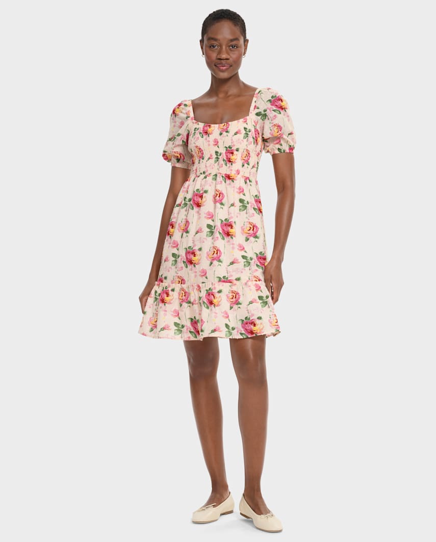 Gymboree | Womens | Mommy And Me Rose Tiered Dress - Blushing Blooms in Pink | Size Medium