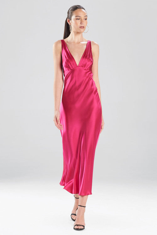 Key Essentials Silk V-Neck Slip Dress