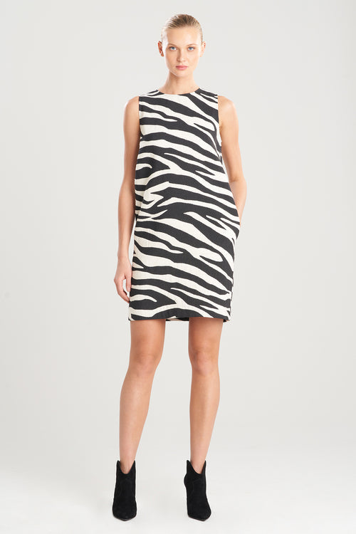 Leo Jacquard Dress - BlackIvory