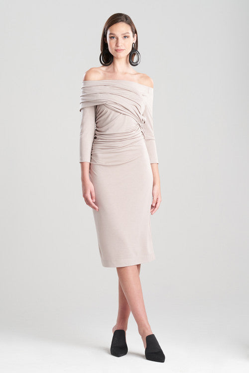 Tencel Jersey Off Shoulder Dress
