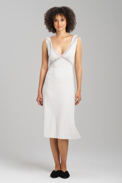 Feathers Essentials Lenzing™ Ecovero™ Viscose Lace Applique Slip Dress