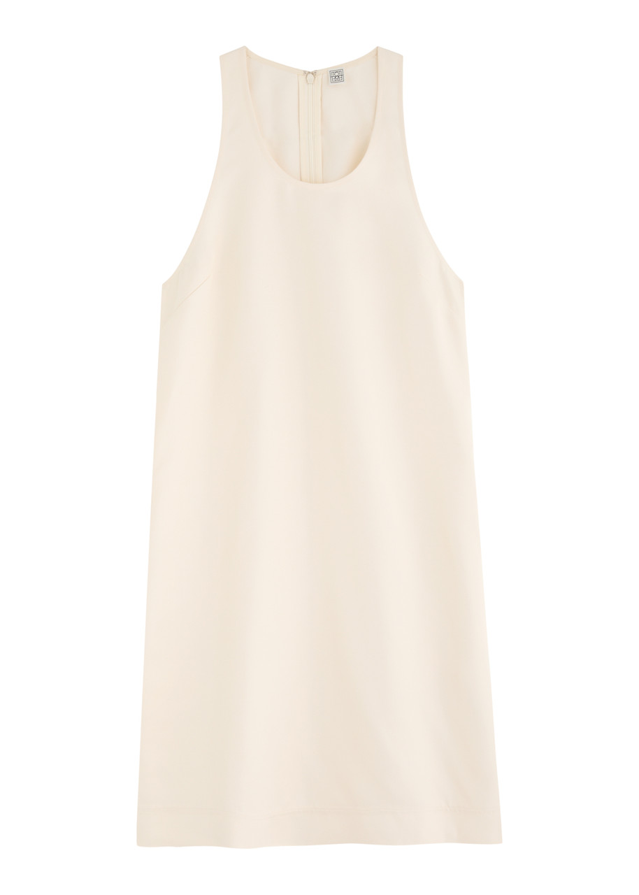 Toteme Satin Mini Dress - Ecru - S