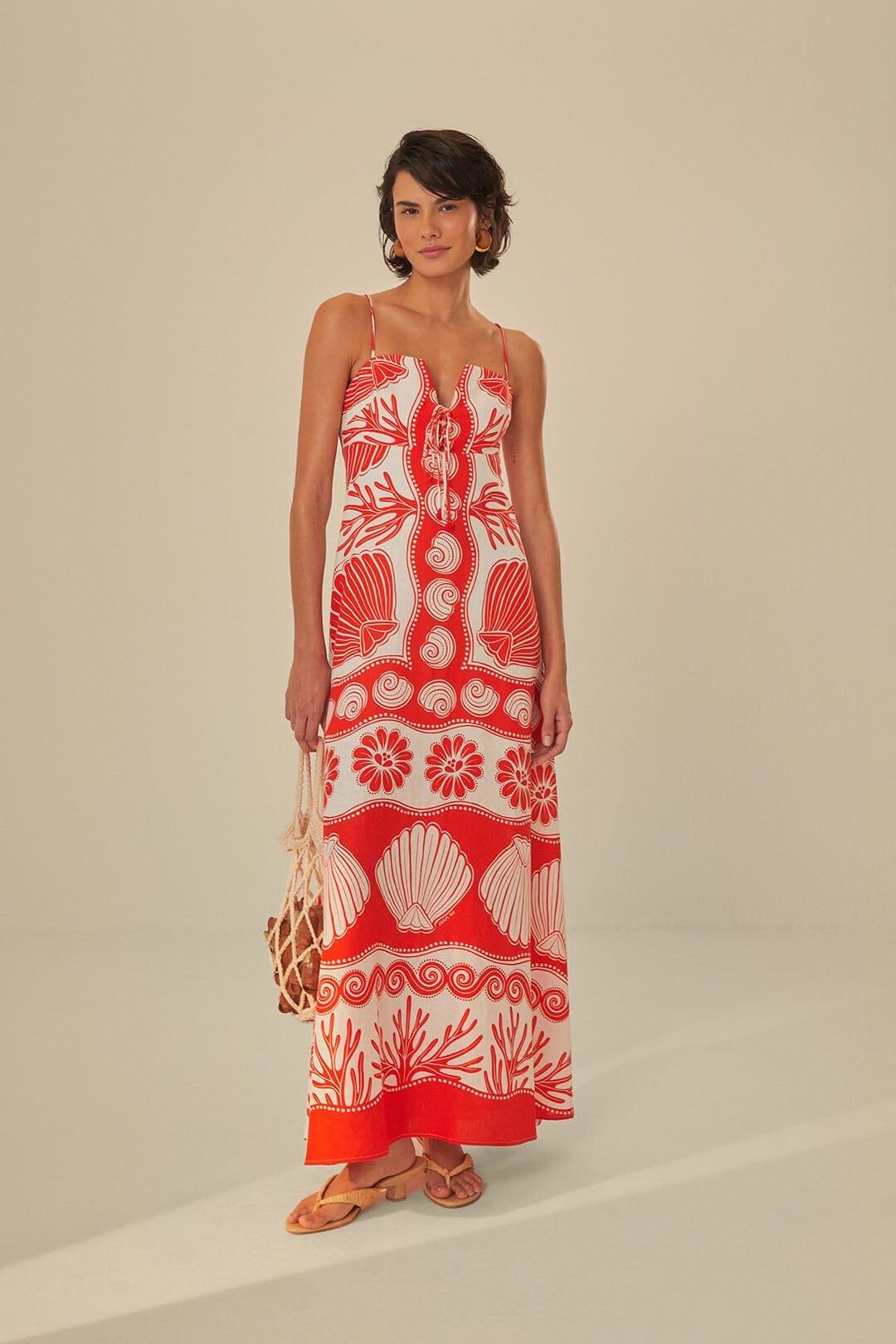 White Ainika Shell LENZING ECOVERO Euroflax Maxi Dress, AINIKA SHELL WHITE