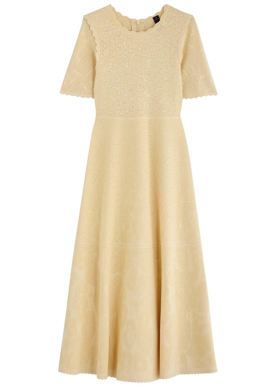 Needle & Thread Pointelle-knit Midi Dress - Yellow -