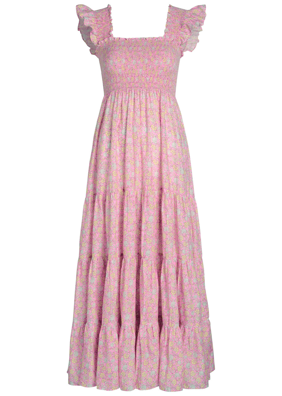 Rixo Kendall Floral-print Cotton Midi Dress - Light Pink -