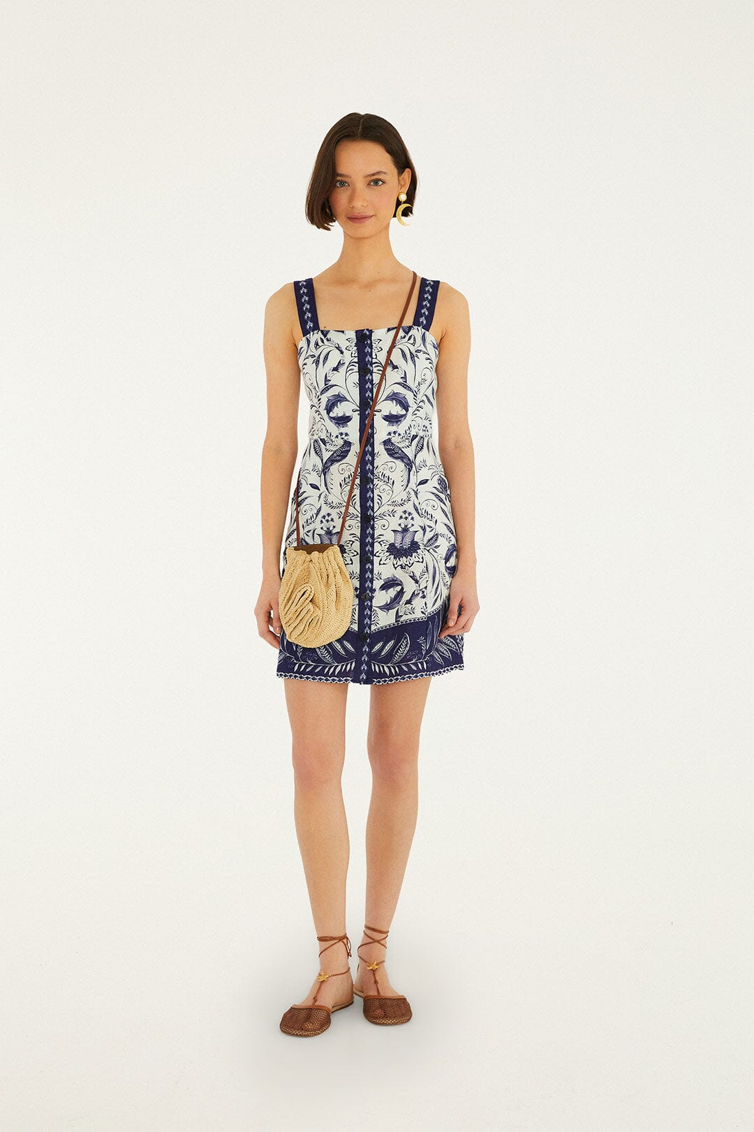 Off-White Nina Euroflax Premium Linen Mini Dress, NINA OFF