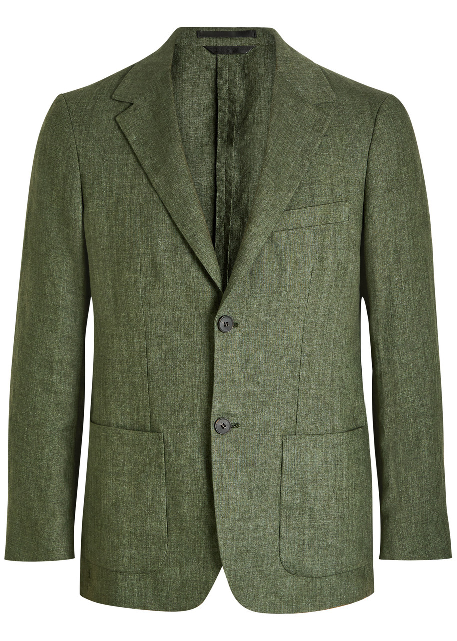 Sunspel Linen Blazer - Khaki - S