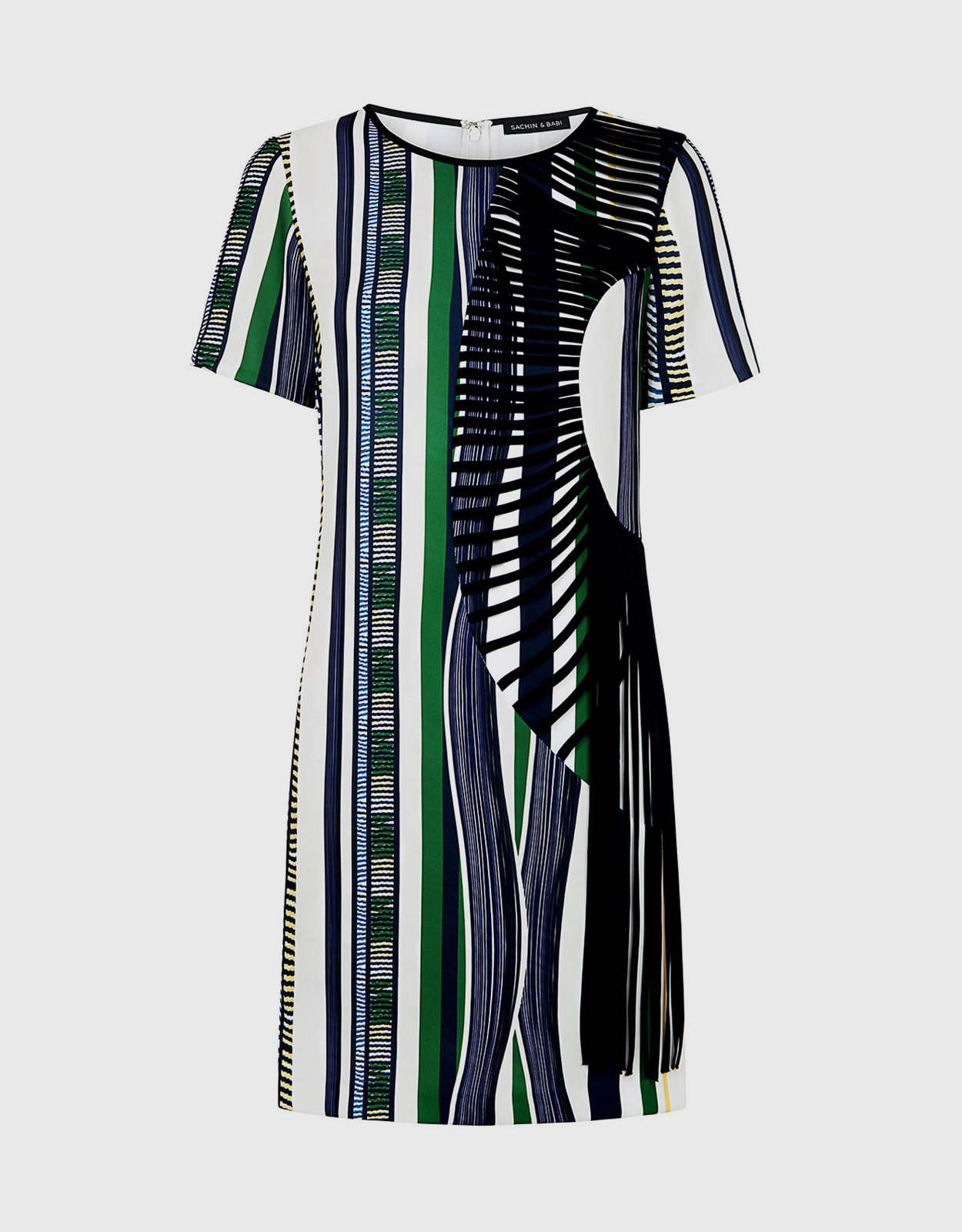 Sachin & Babi Dorca Embellished Striped Mini Dress -