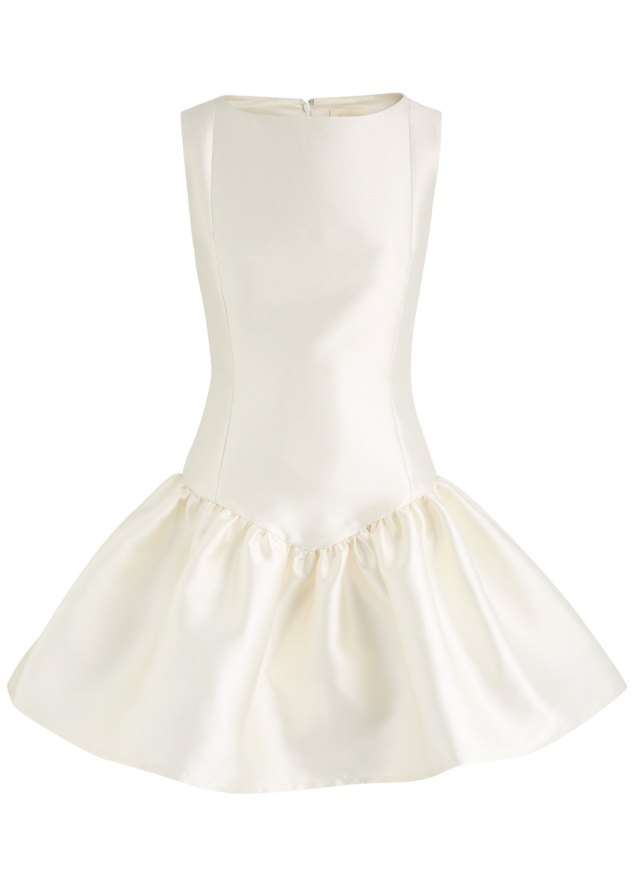 DE LA Vali Sentido Satin-twill Mini Dress - Ivory - L