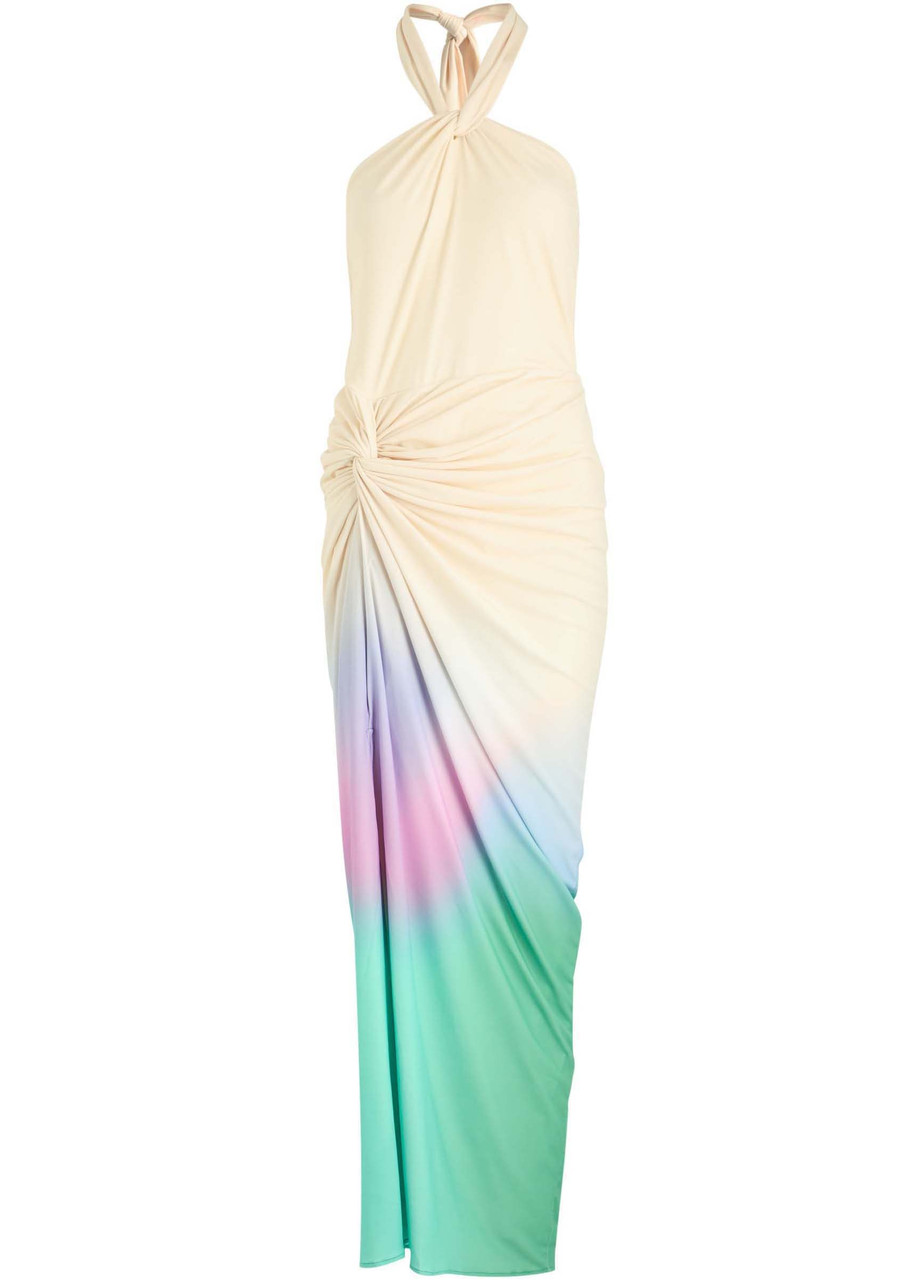 Baobab Giorgia Draped Satin-jersey Maxi Dress - White - M M