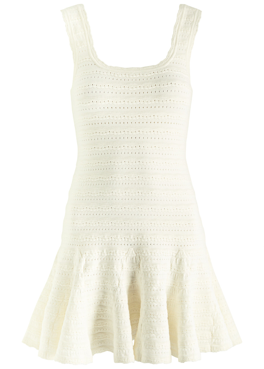 Loveshackfancy Maryanne Knitted Mini Dress - Ivory - S - S