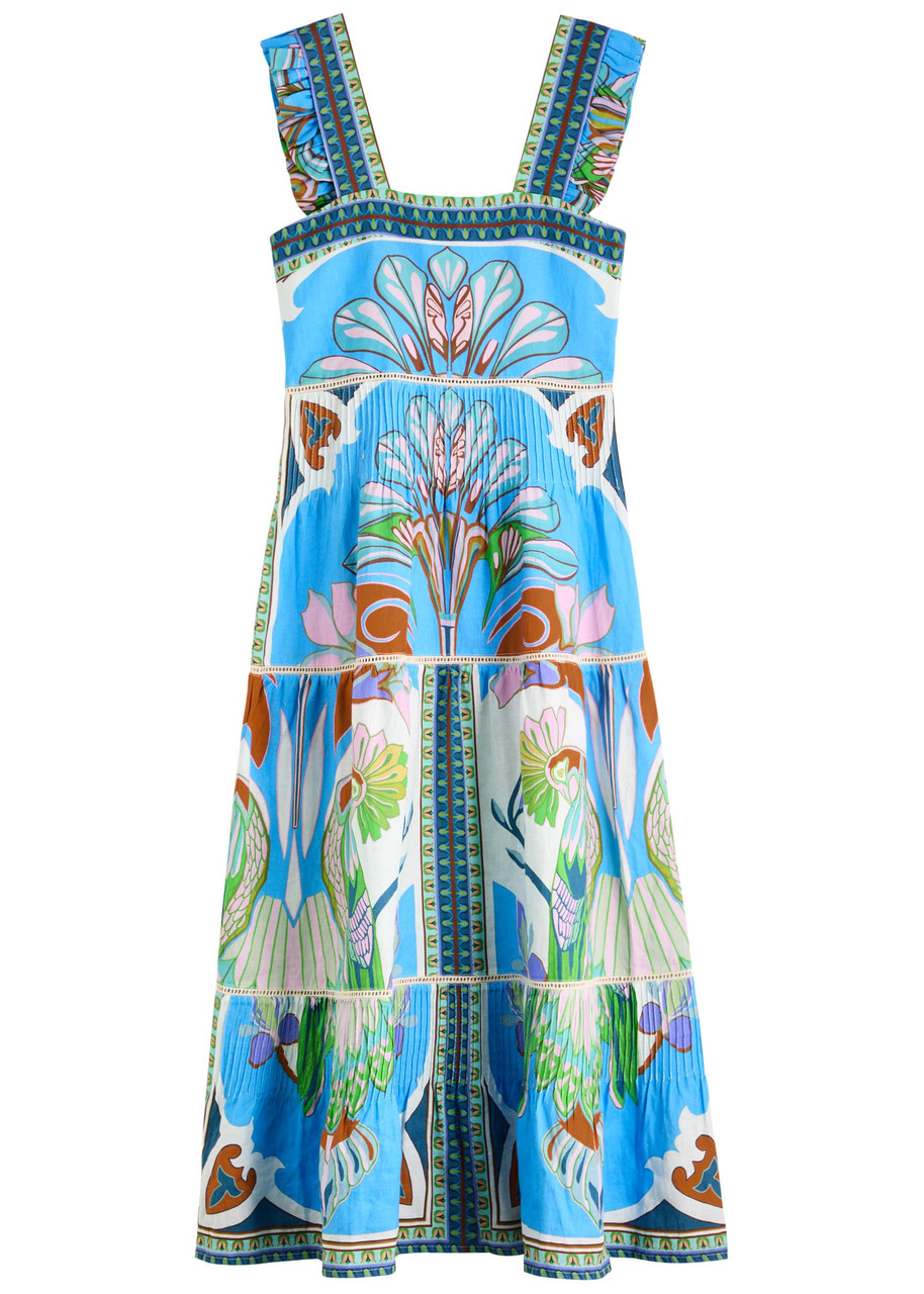 Lug Von Siga Sybill Linen Midi Dress - Blue - M