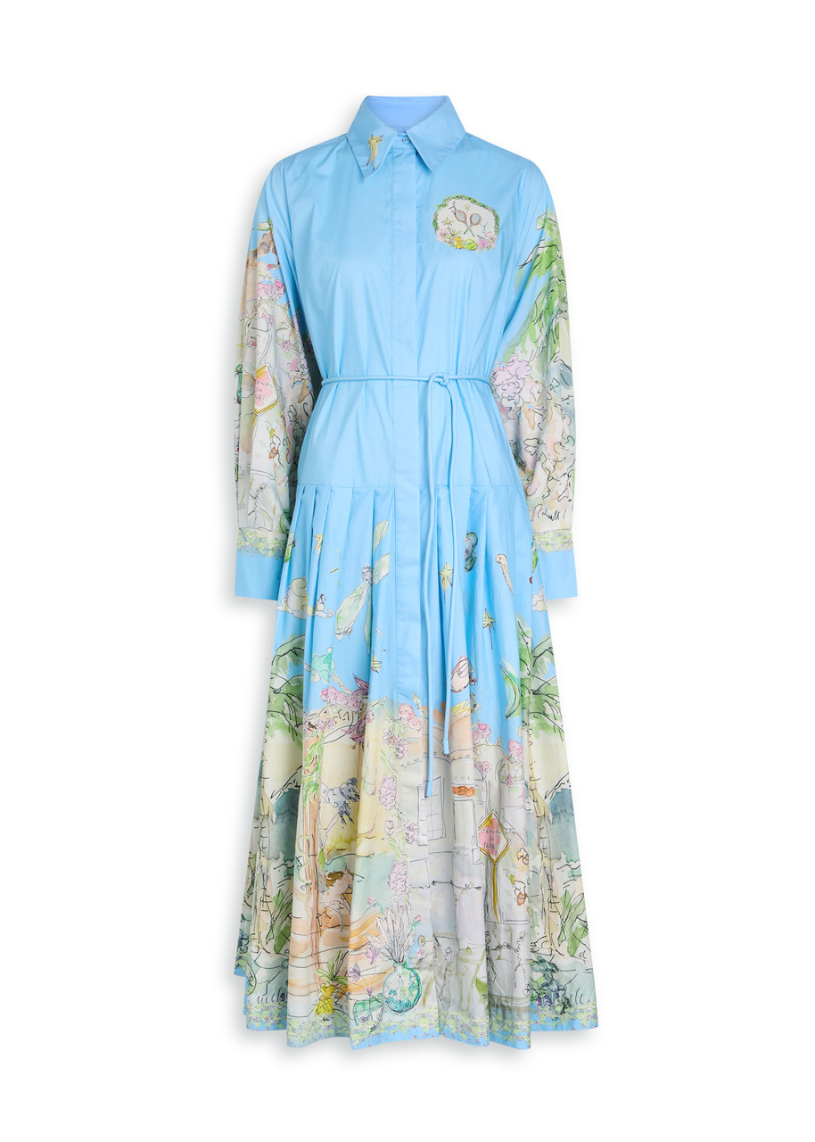 Alemais Anouk Printed Cotton Midi Shirt Dress - Multicoloured -