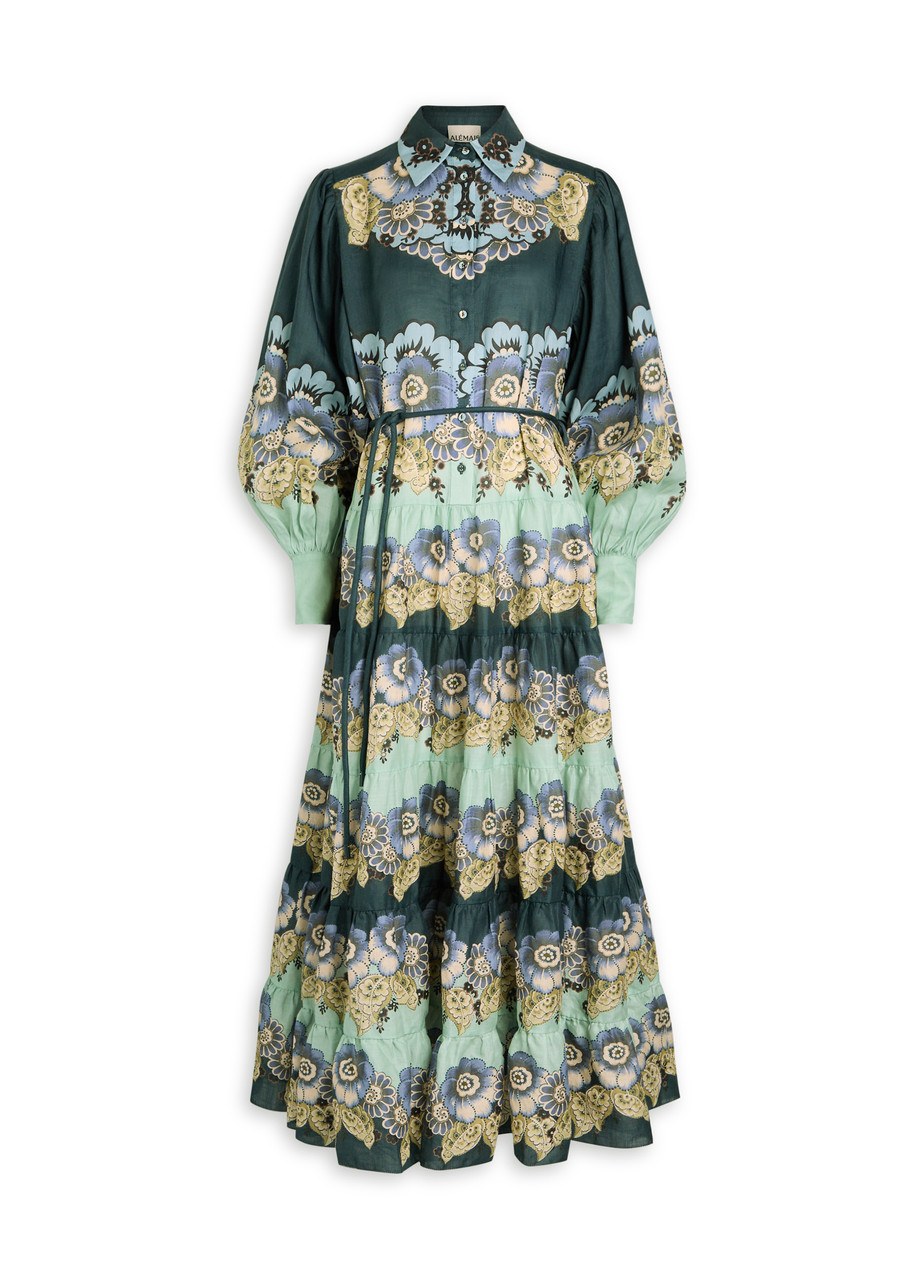Alemais Madalena Printed Ramie Midi Shirt Dress - Multicoloured -