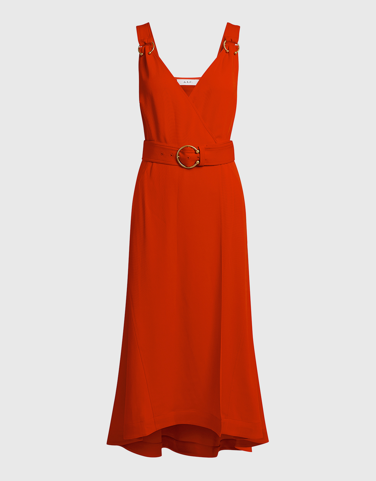 A.L.C. Haley V-neck Wrapped Midi Dress -