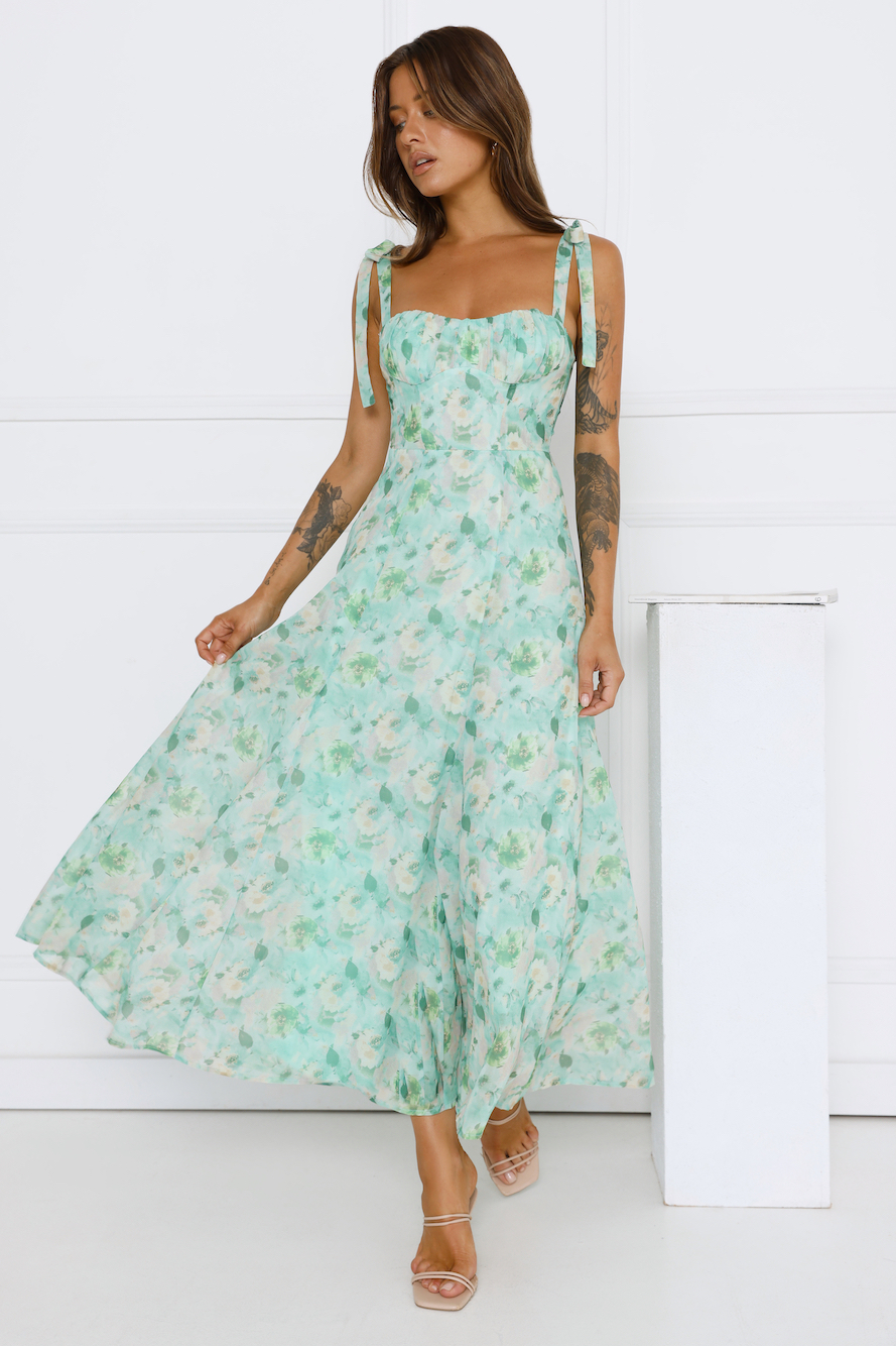 Meadow Song Maxi Dress Green