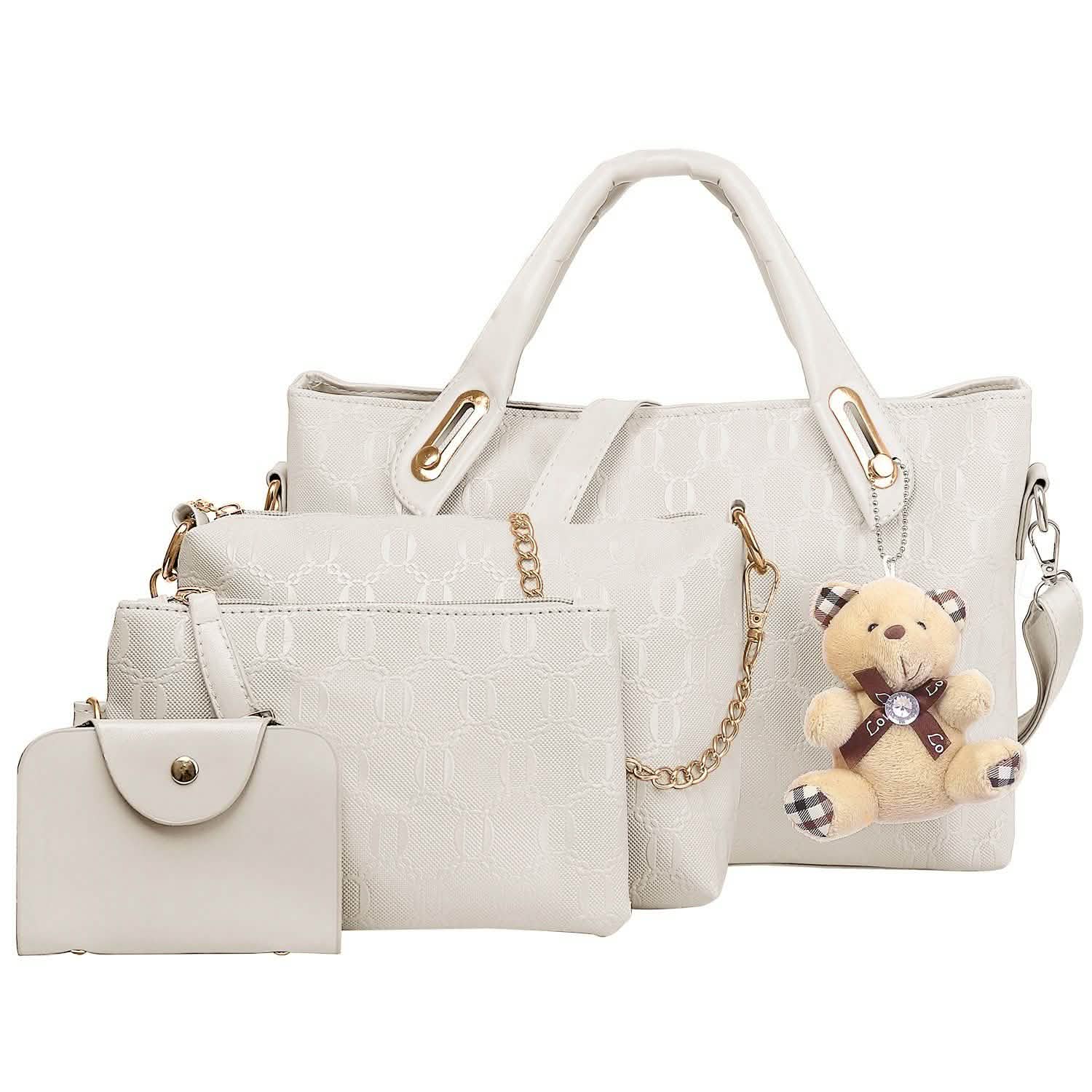 -Pieces: Women Leather Handbag