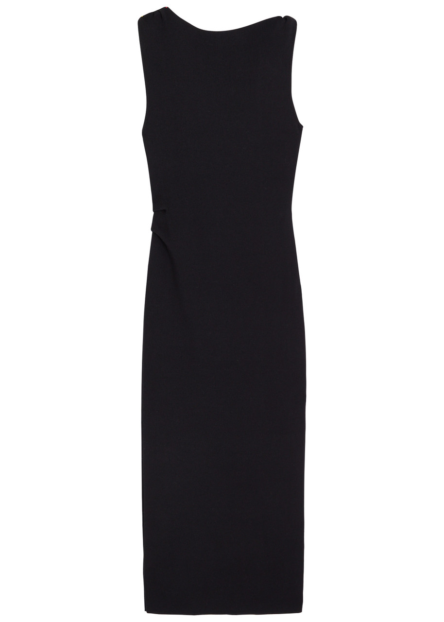 Almada Label Amani Knitted Midi Dress - Black - S - S