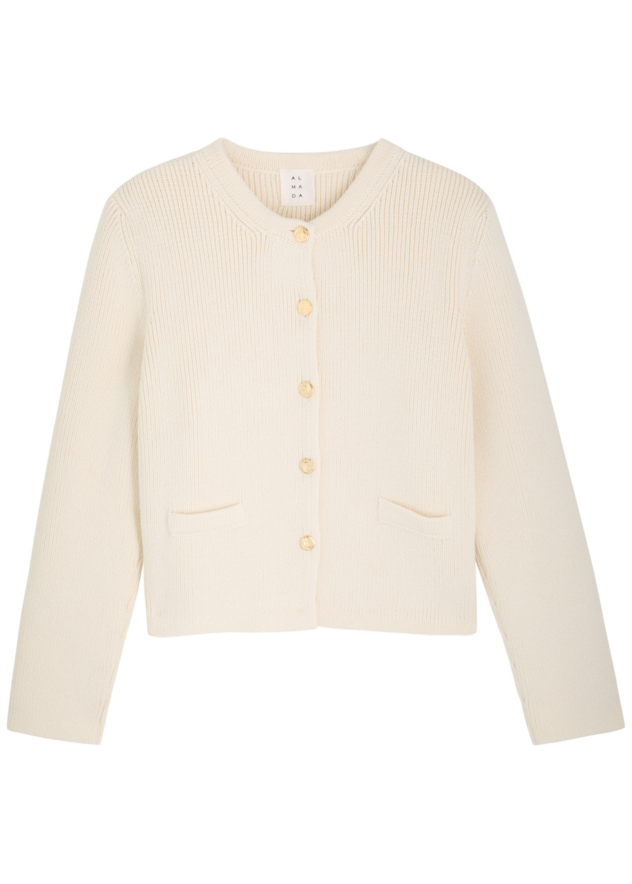 Almada Label Nova Cotton-knit Cardigan - Cream - L L