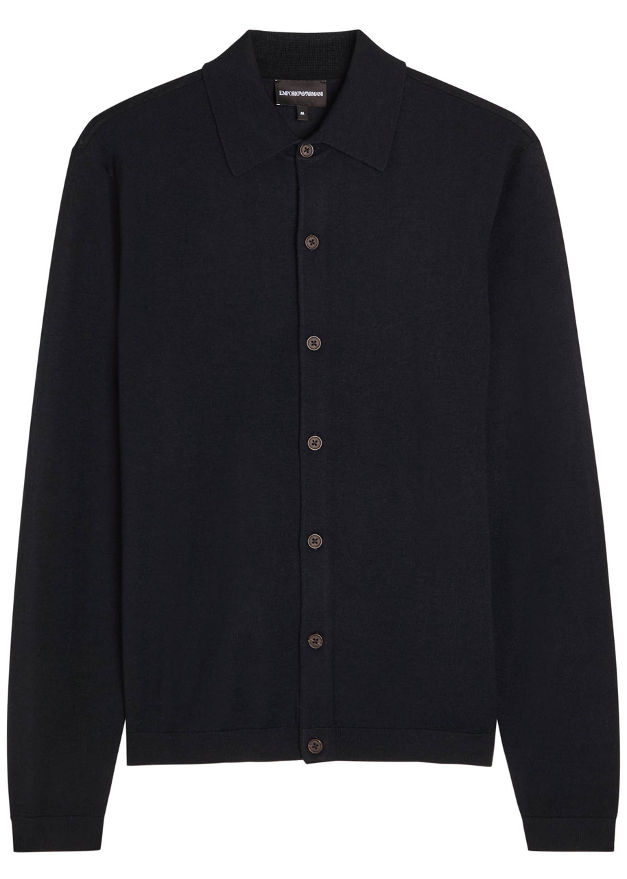 Emporio Armani Wool Cardigan - Navy