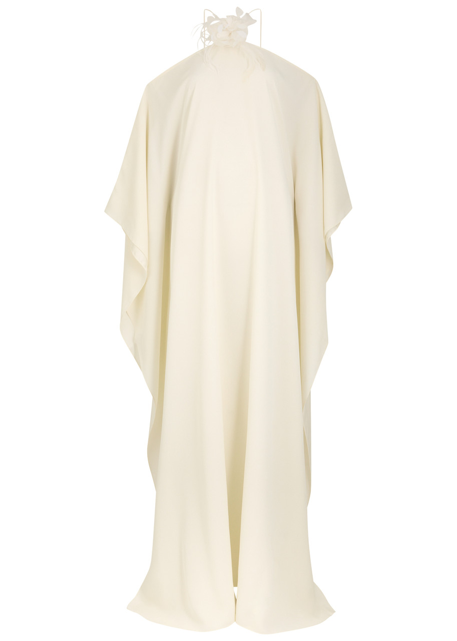 Taller Marmo Sza Sza Kaftan Garden Crepe Maxi Kaftan Dress - Beige