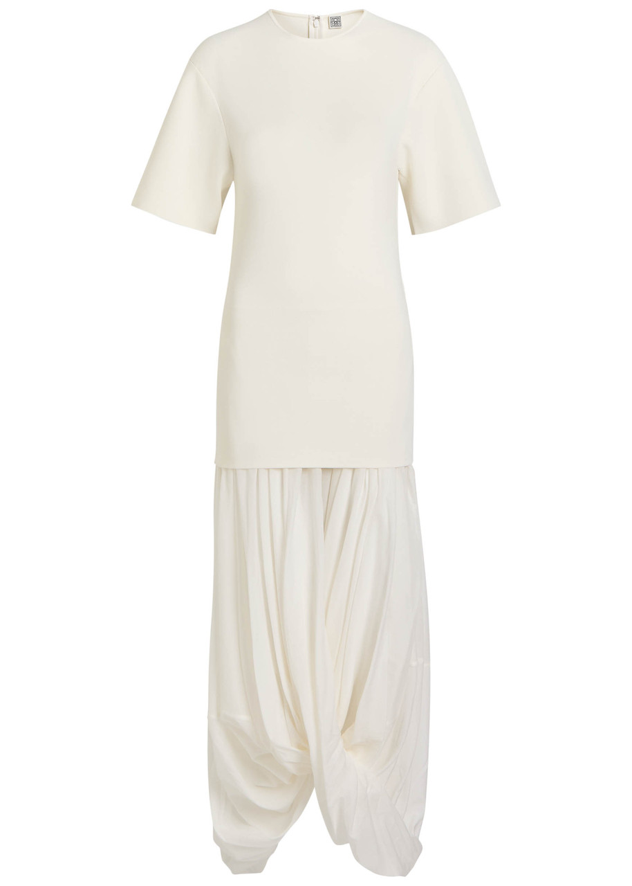 Toteme Cocoon Draped Maxi Dress - White