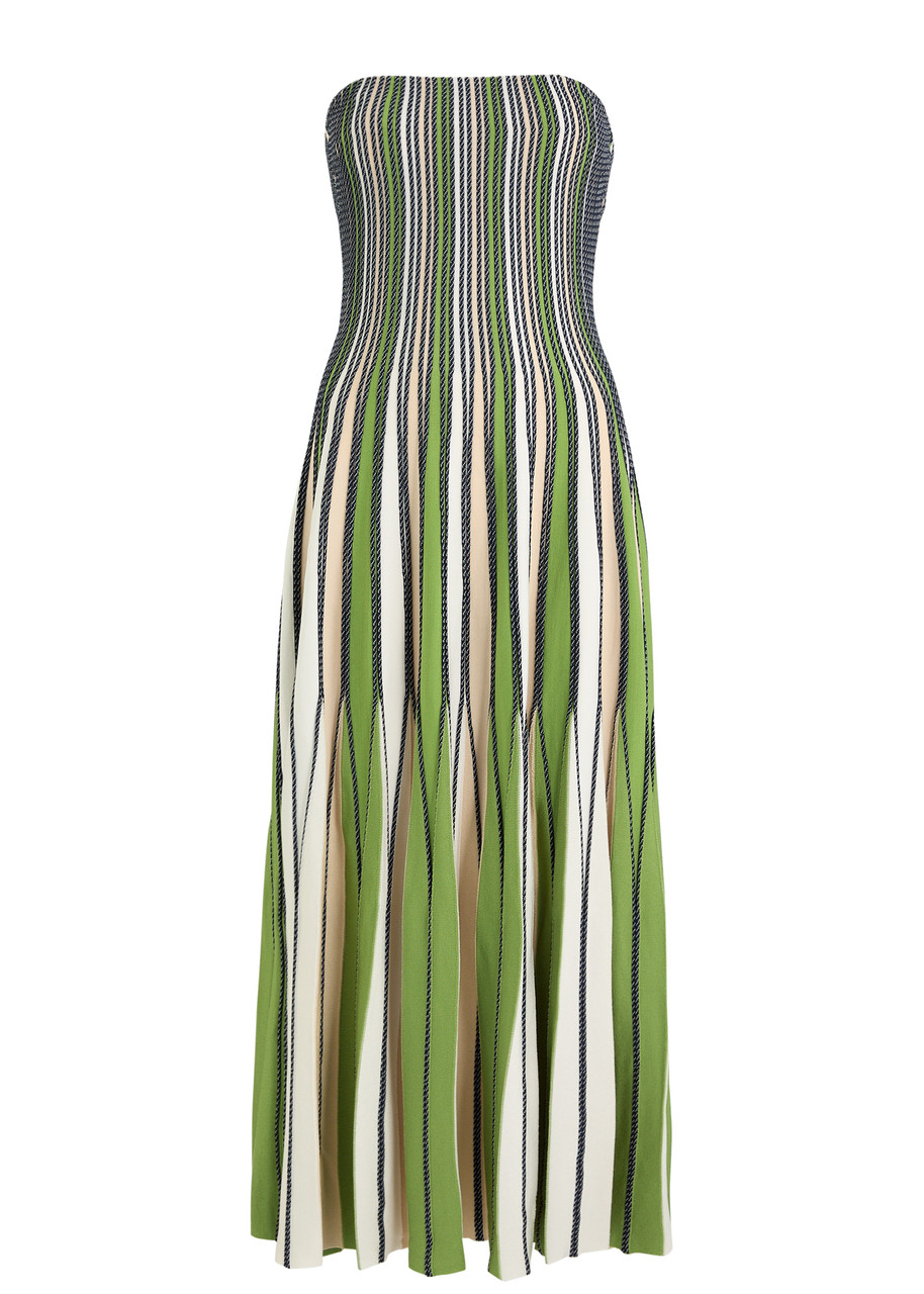 Simkhai Soleil Striped Knit-jersey Midi Dress - Green - S - S