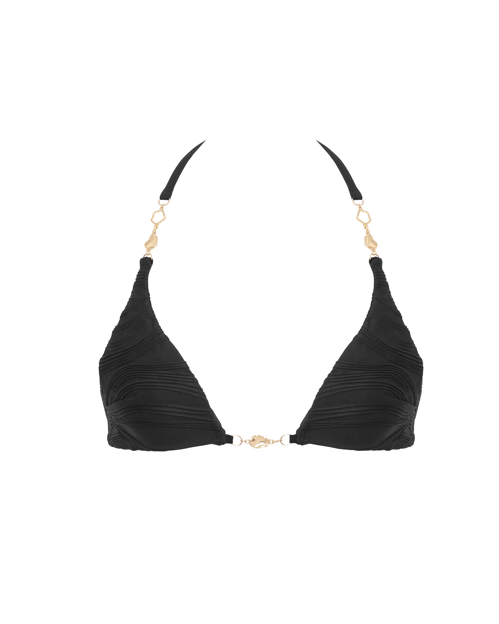 Bluebella Orta Triangle Bikini Top Black
