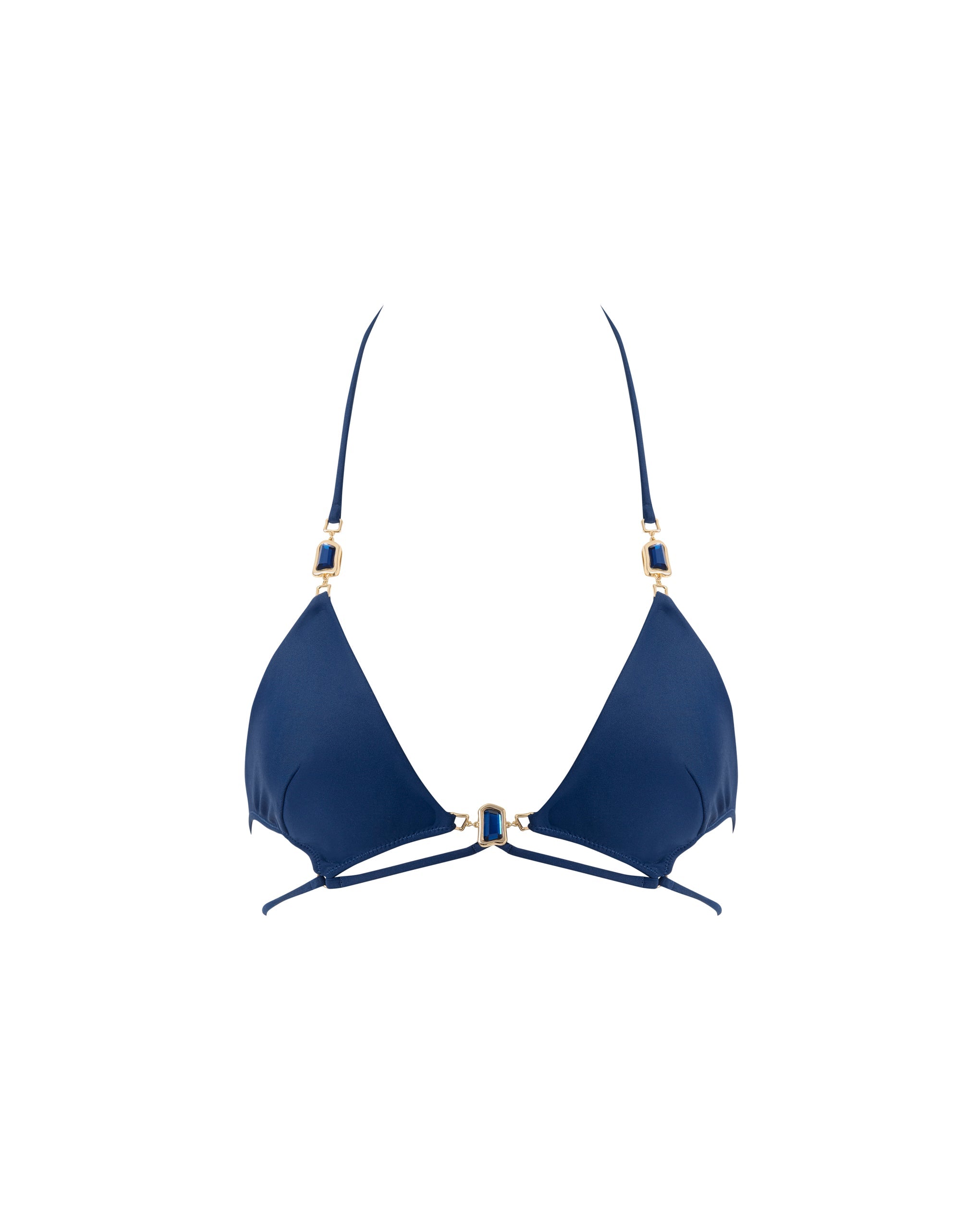 Bluebella Venice Triangle Bikini Top Navy Peony