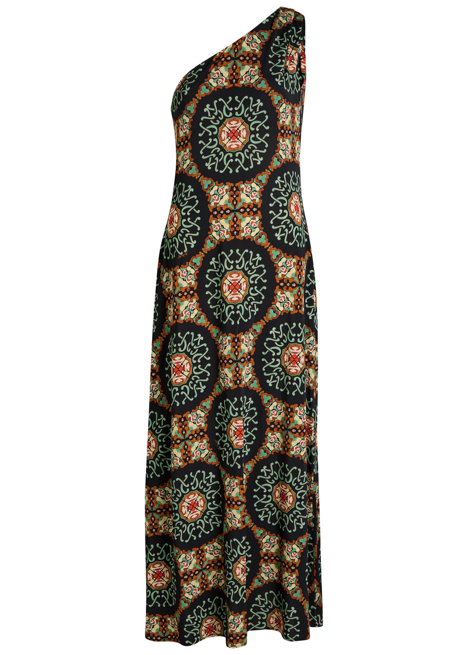 LA Double J Clingy Roy Printed Stretch-jersey Midi Dress - Multicoloured - M M