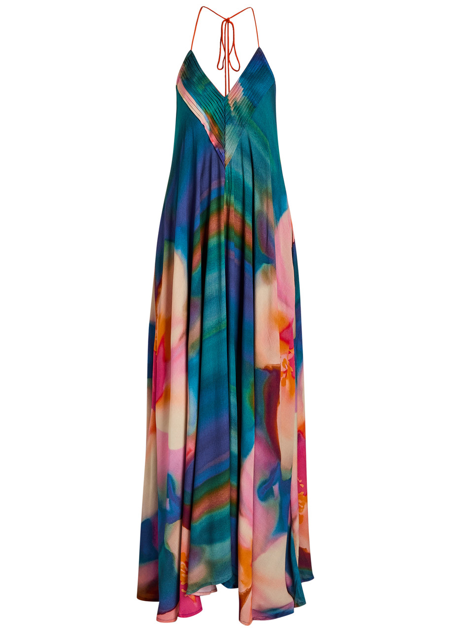 Free People Catalina Printed Woven Maxi Dress - Multicoloured - L - L