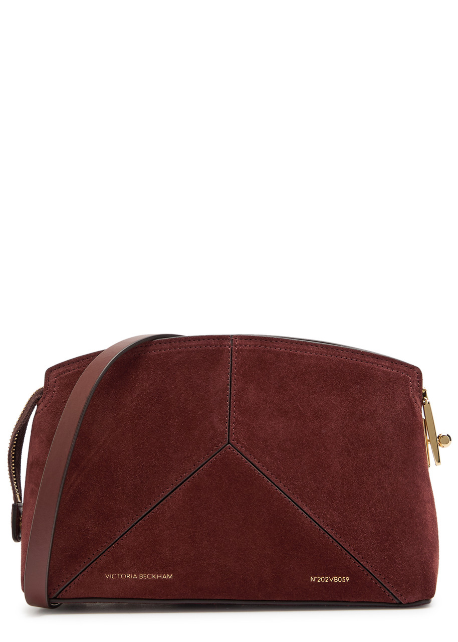 Victoria Beckham Victoria Suede Crossbody bag - Dark Brown